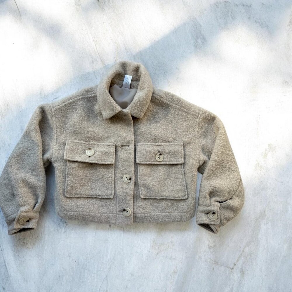 Nordstrom Girls Crop Jacket Tan Size 7/8